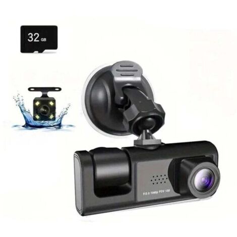Caméra Voiture HD 1080P Enregistreur 3 Caméras WiFi DVR Connecté Mobile Boucle Vidéo (1/4)