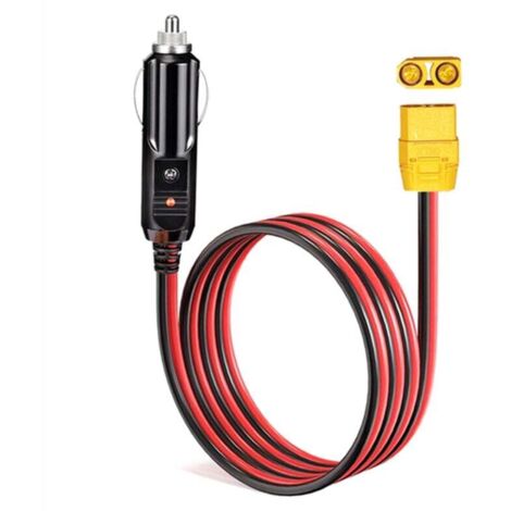 Câble de Charge XT90 Vers Prise Allume-Cigare Voiture pour Générateur  Solaire 12V 14AWG