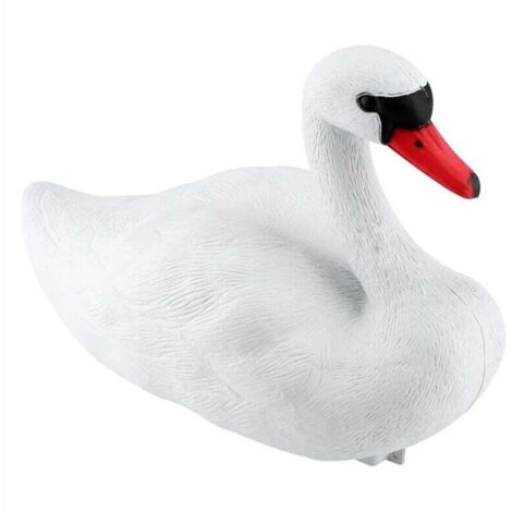 Leurres de cygne, cygne flottant en plastique, décoration de statue blanche, simulation d'animal de compagnie (1/4)