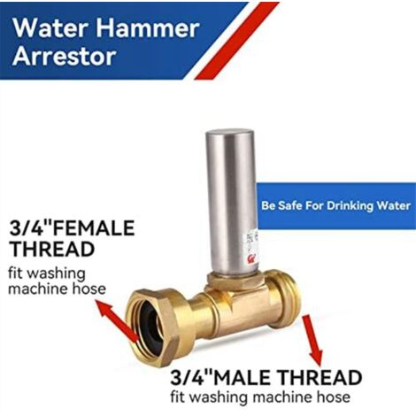 ÉLiminateur de Coups BéLier en Acier Inoxydable S-241 pour Machines à Laver, Joint Rotatif 3/4