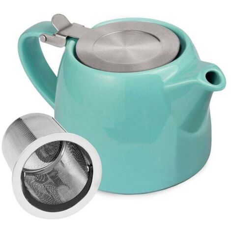 Théière en Céramique avec Infuseur à Thé pour Feuilles - 550 Ml / 18,6 Oz Porcelaine Sans Cuisinière 2 Tasses, A
