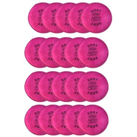 Lot de 20 filtres à particules 2091 P100 compatibles avec 2091, remplacement pour 6000 6200 6800 7000 FF-4