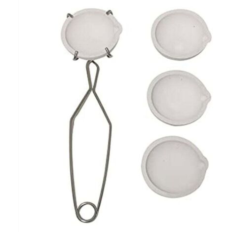 5 PièCes Creuset en CéRamique de Fusion Bol Plat Tasse Ensemble Or Argent Cuivre avec Fouet Pince PoignéE 2A (1/4)