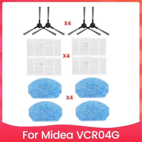 12 Pièces de Rechange pour Aspirateur Robot VCR04G avec Brosse Latérale et Filtre Hepa (1/4)