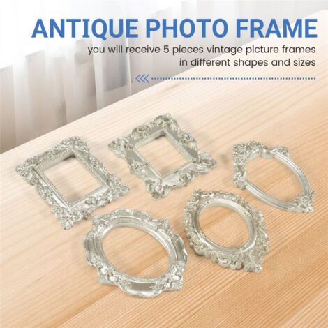 Lot De 2 Broches Ovales Vintage - Ton Argent - 30x40mm - Y