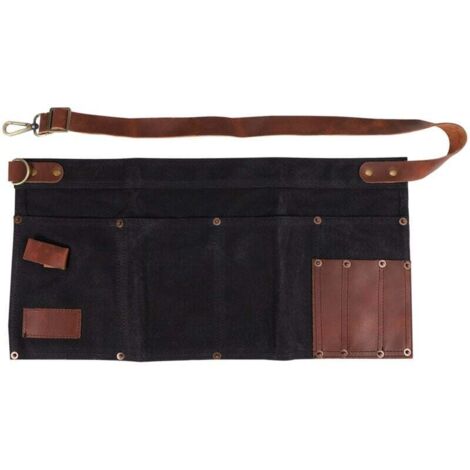 Tablier De Serveur Avec 3 Poches ODAWA - Motif Paysage D'île, Demi-long - Taille Courte - Polyester Durable, Lavable En Machine