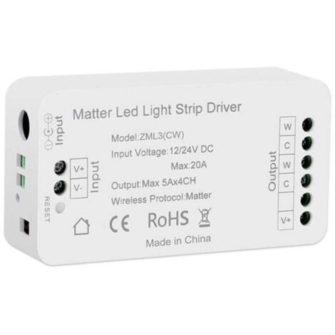 Contrôleur de bande lumineuse LED Matter Wifi CW (1/4)
