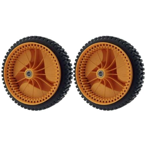 Roues de tondeuse à gazon 2X 196 mm pour Husqvarnaa 5324025-67, 5324029-36, 532402567, 532402936 (1/4)
