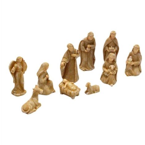 Ensemble de Crèche Noël, D'Ornements Cadeaux, Décoration Artisanale, Accessoires Décoratifs Salon et Chambre à Coucher