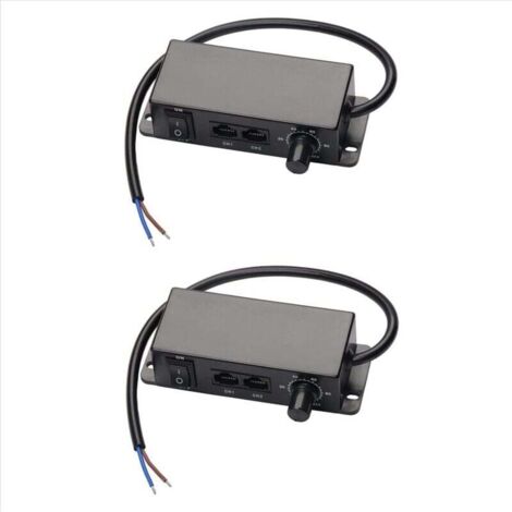 Lot de 2 variateurs d'intensité CC 0-10 V, contrôleur de synchronisation en série, rotatif marche/arrêt, pour ballasts électroniques LED à intensité variable 0/1-10 V