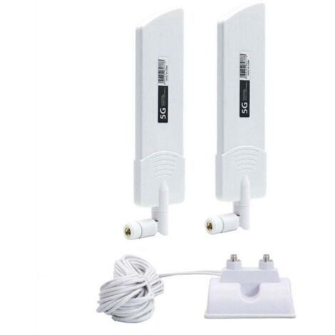 Antenne ventouse double bande Wi-Fi 5G 42 dBi, amplificateur de signal, connecteur SMA mâle blanc