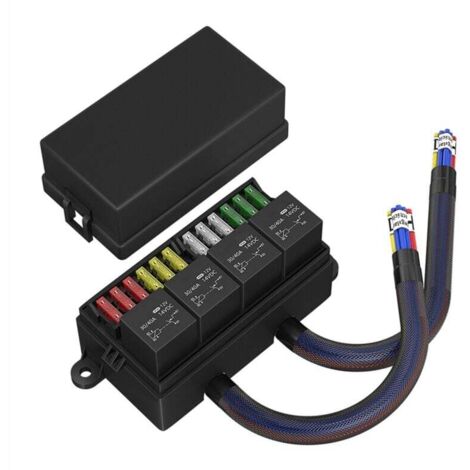 Boîte de Relais Fusibles 12 V et Pré-Câblés avec 4 ATC/ATO à Scellée pour Voiture (1/4)