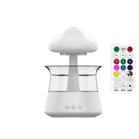 Humidificateur diffuseur à effet nuage de pluie avec télécommande ...