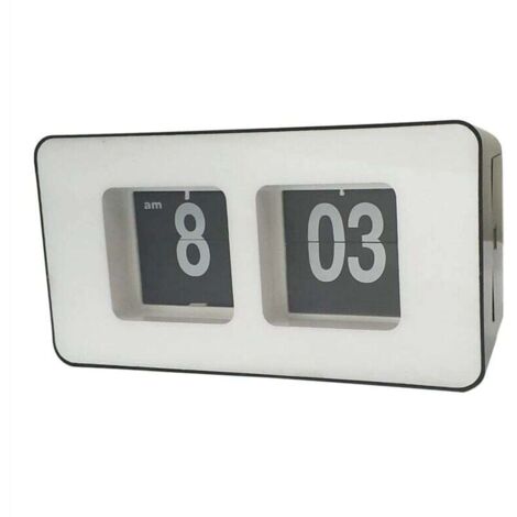 Horloge de Bureau Numérique à Rotation Automatique, Alimentée par Piles, Grand Écran, pour la Décoration , Chambre Coucher et Du Bureau. A (1/4)