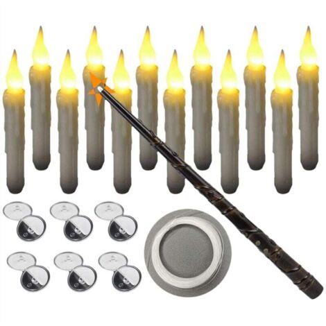 12 Pièces Bougie Flottante avec Magique à Distance, Sans Flamme, Bougies Suspendues pour Décoration de Noël A (1/4)