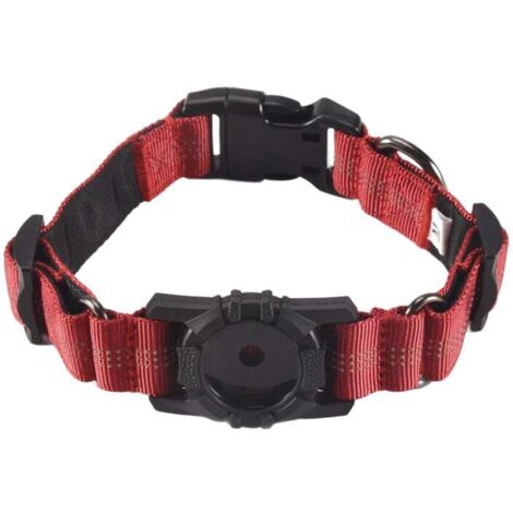 Collier pour Chien, RéFléChissant Air Tag Airtags - RéSistant et RéGlable Rouge (1/4)