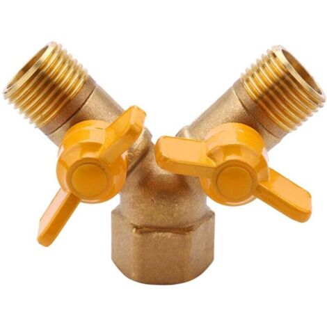 2 Paths Double Tap Adapter 1 /2 Inch Garden Watering (1/4)