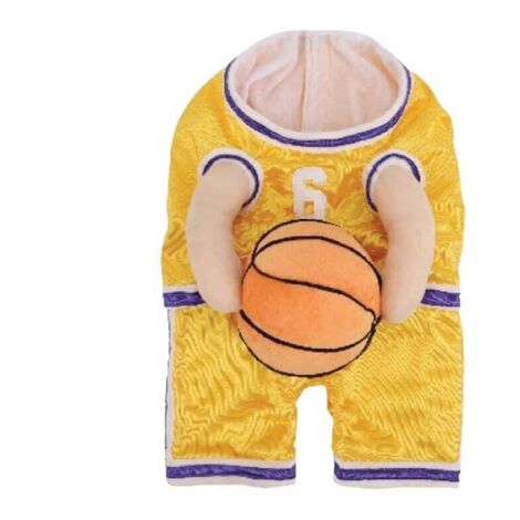 Costume de Joueur Basket-Ball pour Chien avec Ballon Tenue Sport Amusante Halloween Cosplay Animaux Compagnie B