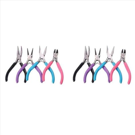 Kit de 8 pinces à bijoux pour la fabrication de boucles d'oreilles et l'enroulement de fils (1/4)