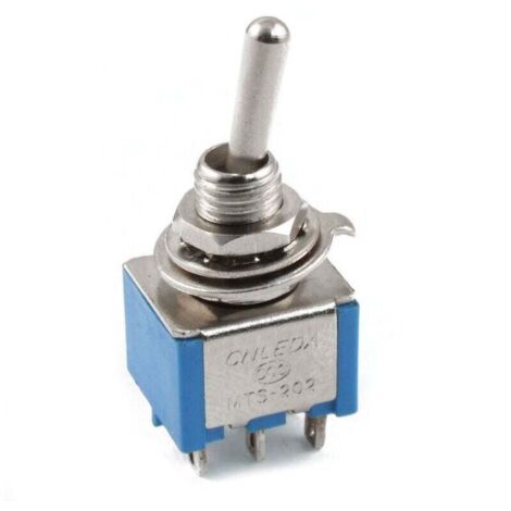 CA 3A / 250V 6A 125V 6 broches DPDT On Interrupteur a bascule 2 positions Bleu (1/3)