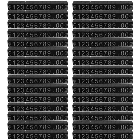 30 Ensembles Cubes en Plastique ÉTiquettes D'Affichage de Prix NuméRo Support RéGlable ÉTiquette