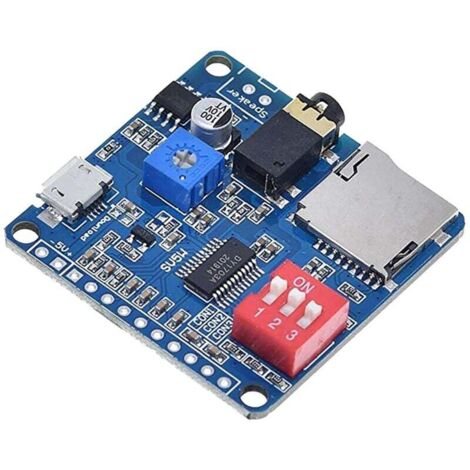 Module de Lecture Vocale DY-SV5W pour Lecteur Musique MP3 Amplificateur Carte SD/TF 5W DéClencheur D'E/S UART IntéGré (1/4)