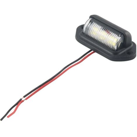 Lot de 2 éclairages LED 12 V pour plaque d'immatriculation, pour voitures, bateaux, motos, avions, camping-cars, camions, remorques, éclairage extérieur