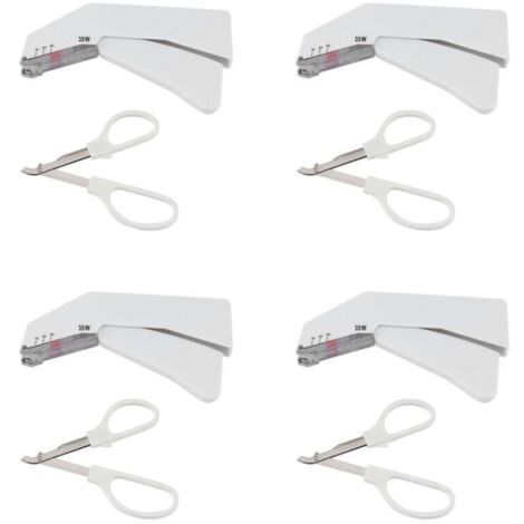 Agrafeuse cutanée jetable 4X 35W en acier inoxydable avec arrache-clou (1/4)