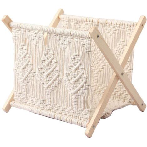 Nordique Corde en Coton Support de Rangement Tissé Porte-Revues Style BohèMe Plancher Bureau CréAtif (1/4)