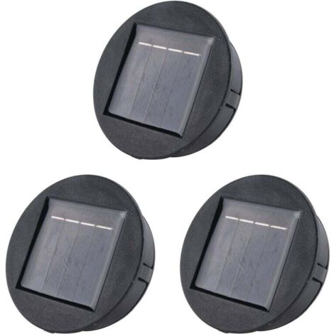 Lot de 3 cellules de batterie rondes de remplacement pour éclairage LED solaire Smart Garden avec chargeur Poly Li-Ion