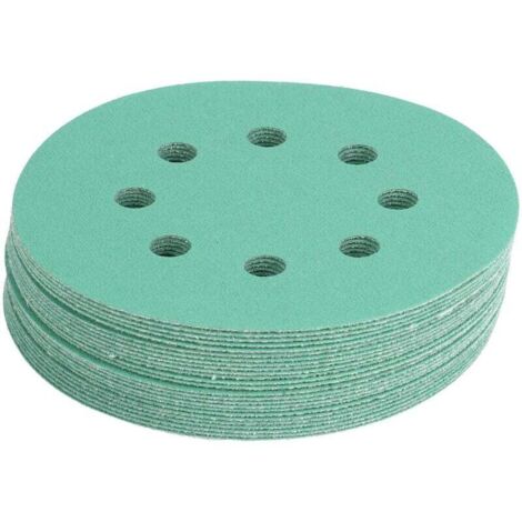 Lot de 25 disques abrasifs professionnels anti-obstruction de 125 mm, 5 pouces, pour ponçage humide et sec, grain 120 (1/4)