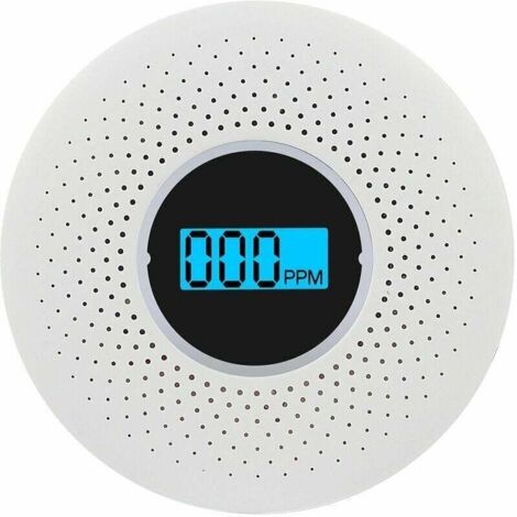 Détecteur de fumée et de monoxyde de carbone combiné avec alarme sonore d'affichage et alarme clignotante et LED Détecteur de fumée et de CO intelligent pour maison entreprise usine entrepôt KTV détec (1/2)