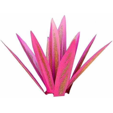 Sculpture antique en métal d'agave agave fer art agave sculpture statue jardin jardin art décoration ornements rose 27cm meubles de jardin (1/4)