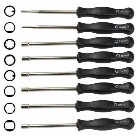 Lot de 8 Outil de réglage, Tournevis pour Carburateur Nettoyage Moteur Réparation Convient à La Plupart des Moteurs de 2 Cycles (1/4)