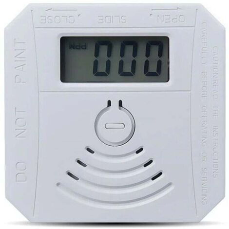 Détecteur de gaz Détecteur de fumée de monoxyde de carbone combiné Détecteur de fumée CO à piles avec écran d'affichage LED Flash Alarme sonore Motif d'avertissement sonore (1/4)