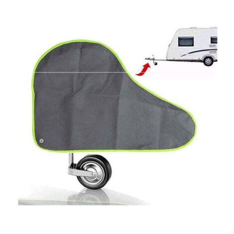 Gris Housse de Timon remorques, Housse de Protection pour caravanes et remorques Attelage Universelle Couverture de remorquage Housse pour Tête d'attelage de Caravane Remorque (1/4)