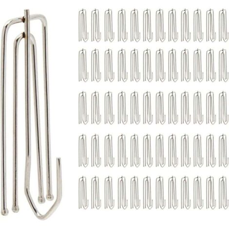 Lot de 60 crochets plissés en acier inoxydable 304 à 4 broches (1/4)