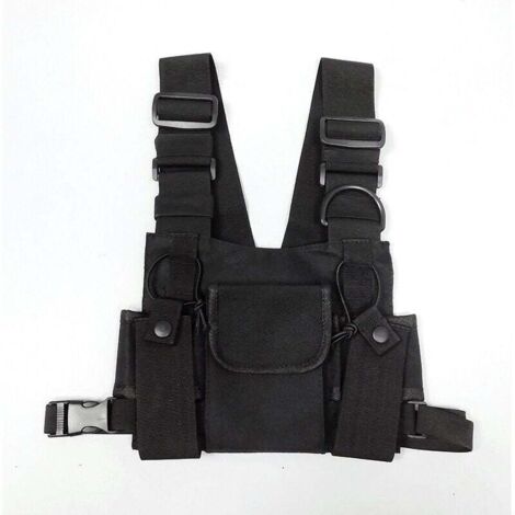 Radio Talkie walkie Poche de Poitrine Sacs Harnais Paquet Sac a Dos Etui (1/4)