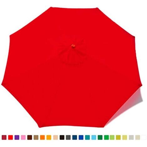 Housse de rechange pour parasol - 8 baleines - Diamètre 3 m - Imperméable - Anti-ultraviolet - Tissu de rechange (1/4)