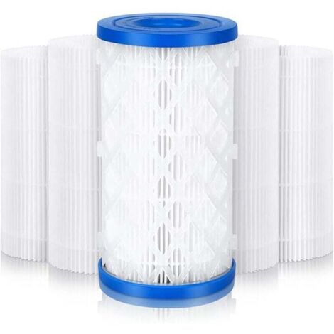 Lot de 5 cartouches filtrantes pour piscine - Filtre spa - Pour pompe de filtration Intex Bestway - Accessoires de type A et C (1/4)