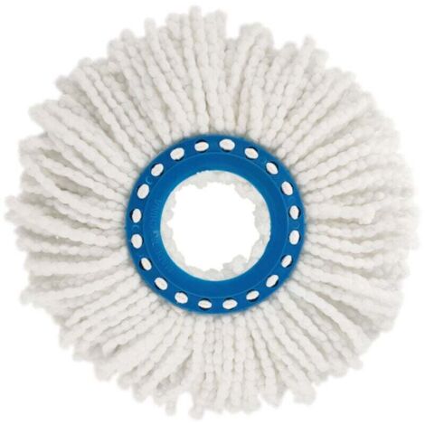 Lot De 2 Têtes De Rechange Clean Twist Disc Mop, Idéal Pour Les Carrelages Et Sols En Pierre 16CM (1/4)