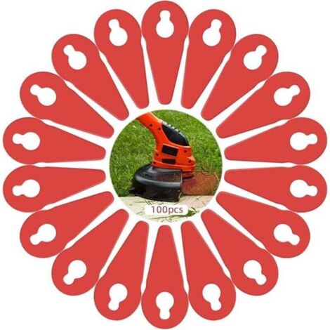 Lames de Tondeuse 100pcs Lame Coupe Bordure pour Jardin pelouse Tondeuse Accessoires (1/4)