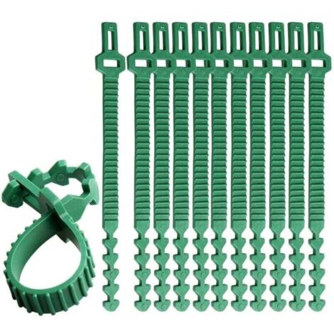 10 Pièces À Toute épreuve Attaches Végétales, 24cm Bretelles Ajustables pour Arbres Liens pour Plantes De Jardin Interlock pour Le Support De Rosier Arbustif (1/4)