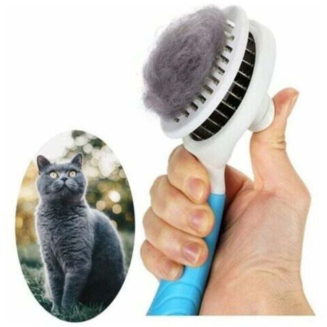 Brosse chiens chats, brosses de toilettage pour chats et chiens brosse autonettoyante poils morts pour chat chien kidnapping en un clic mort et sous-poils (1/4)