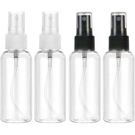 4pcs 100ml Flacon Vaporisateur, plastique transparent Bouteille de Voyage Vide Réutilisables, Spray Sous-Bouteilles de Cosmétiques pour Rechargeable de Voyage (1/4)