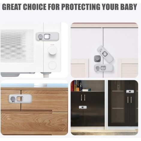 Serrure Sécurité Réfrigérateur Bébé GGUFAY - Installation Sans Outils (Blanc)