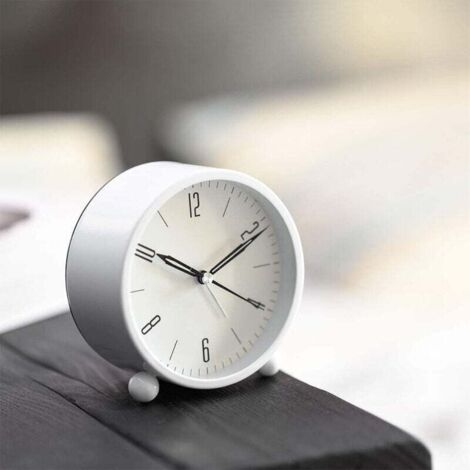 Réveil Braun BC12G Gris Silencieux à Quartz – Lumière Douce Pour La Chambre