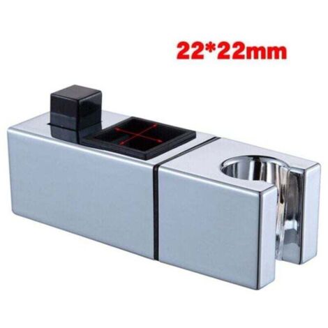 Support de douche, Barre de douche, Siège relevable, Siège fixe, Accessoires de douche, Accessoires de salle de bain, Support de douche (Tube carré 22 x 22 mm – (1/4)