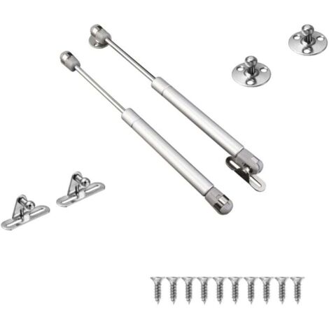 2PCS 100N Vérin à Gaz Vérins Meuble Hydraulique Ressort Amortisseurs à Gaz Bras Pneumatique pour Levage de Porte Armoire Meuble Cuisine Placard Penderie à Chambre Amortisseur charniè (1/4)
