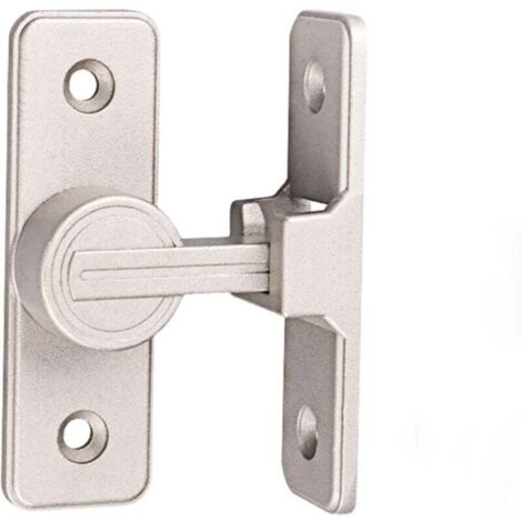 Serrure, serrure de fermeture, porte intérieure coulissante lumineuse 90 °, crochet loquet, porte à bascule, boulon de verrouillage, antivol, serrure de porte lumineuse (argent plaqué 8 (1/4)